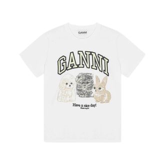 Ganni Donna, Top, Bianco, M, new