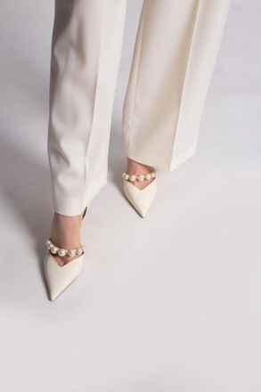 Jimmy Choo London Aurelie Patent Leather Pumps, Womens, Cream