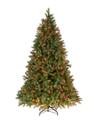 National Tree Company 6.5Ft Feel-Real Downswept Douglas Fir Hinged Tree With 650 Multi Lights