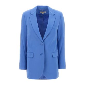 Michael Kors Blazers, female, Blue, Size: 2XS Single-breasted Two-Button Blazer