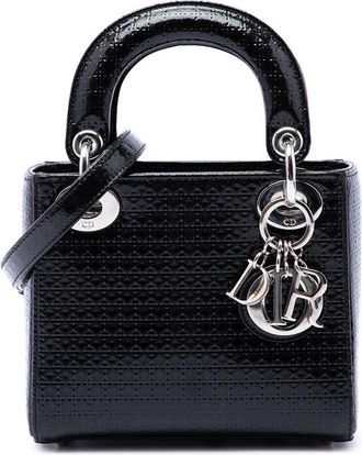 Dior Pre-owned Dior Mini Metallic Patent Microcannage Lady Satchel Ladies CSYU1FV8V9IGAXMP