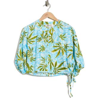 Diane Von F&uuml;rstenberg Dario Top in Cannabis Blue Lg at Nordstrom Rack, Size Xx-Small