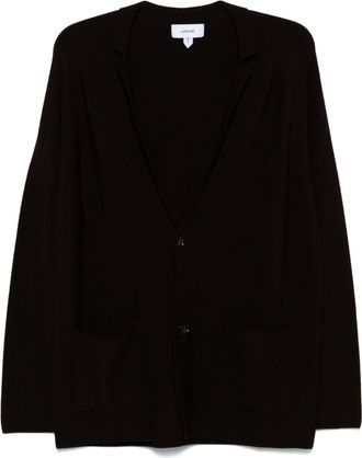 Lardini notched-lapels cardigan - men - Wool/Cashmere/Silk - L - Brown