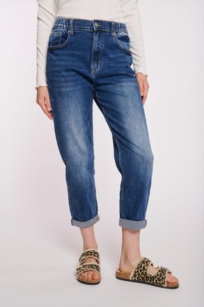Hailys High-waist-Jeans HAILYS LG HW C JN Mirell, Damen, Gr. XL (42), N-Gr, blau (dblau), Denim/Jeans, Obermaterial: 95% Baumwolle, 3% Polyester, 2% Elasthan