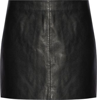 AllSaints Renai mini skirt - women - Sheepskin - 14 - Black