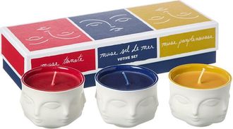 Jonathan Adler Set Of 3 Muse Couleur Votive Candles