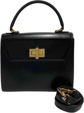 Celine Pre-owned Calf Leather 2way Bag - Dames - Vintage Handtas - Zwart - ONE Size - Leer - Vintage
