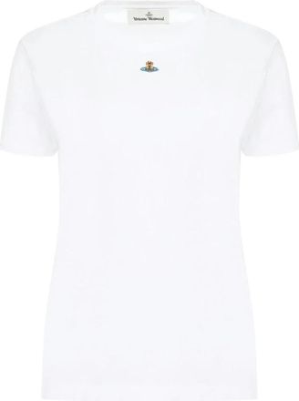 Vivienne Westwood Orb Peru T-shirt - Dames - T-shirts - Wit - S - Katoen - Tops