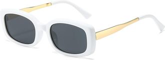 Generic Metal Mens Driving Sunglasses Outdoor Vacation Womens Sports Sun Glasses(White)