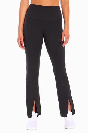 Zobha Womens Daily Ultra High Rise Slit Front Flare Pant