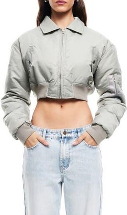 Lioness Essential Crop Bomber Jacket in Matcha at Nordstrom Rack, Size Small