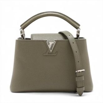 Louis Vuitton Pre-owned Capucines BB Handtas - Dames - Pre-owned - Groen - Maat: ONE Size Leer