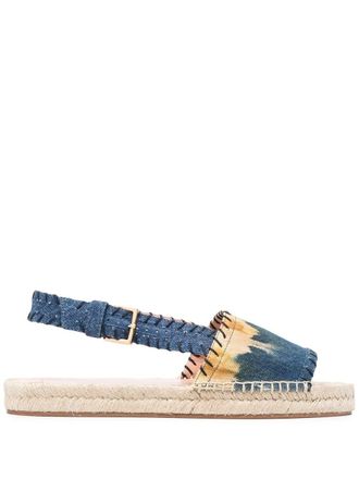 Alberta Ferretti Espadrilles met open neus - Blauw