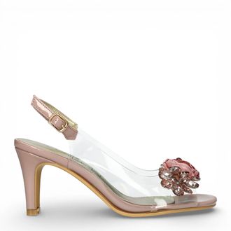 Laura Vita Mira 05 Clear Slip-On Cinderella Heel Sandals