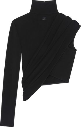 Courr&egrave;ges ASYMMETRIC CROPPED JERSEY TOP - Courreges - Woman