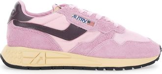 Autry Pink Logo Reelwind Sneakers