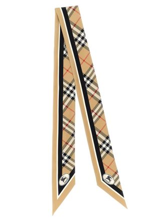 Burberry Beige Check Bandana Scarf