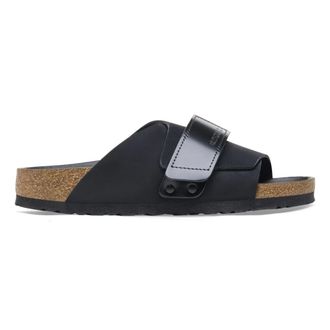 Birkenstock Sliders, female, Black, Size: 6 US Kyoto Nubuck Sandals Narrow