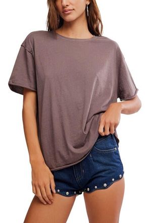 Free People Nina Crewneck Cotton T-Shirt in Mochaccino at Nordstrom, Size X-Small