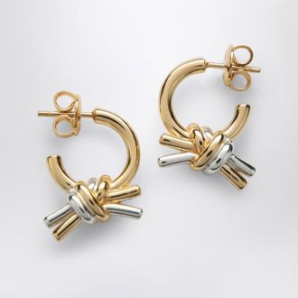 Bottega Veneta Knot earrings in silver/yellow gold colour