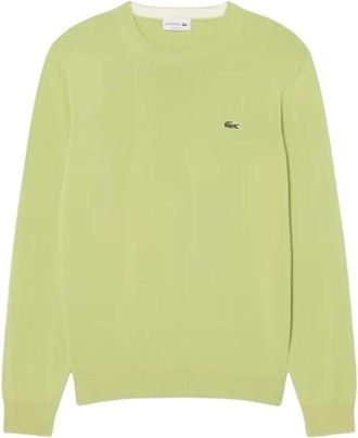 Lacoste Katoenen trui met ronde hals - Heren - Ronde hals truien - Groen - L - Katoen - Truien & Vesten