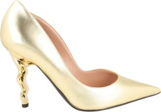 Moschino Metallic Sculpted-Heel Pumps