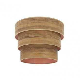 Fabrilamp Pantalla Colgante Triple Smile E27 Madera Oscura 40dx20dx26h