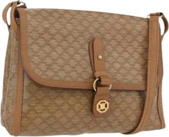 Celine Pre-owned Cross Body Bags, female, Beige, Size: ONE SIZE Pre-owned Vintage Canvas Shoulder Bag