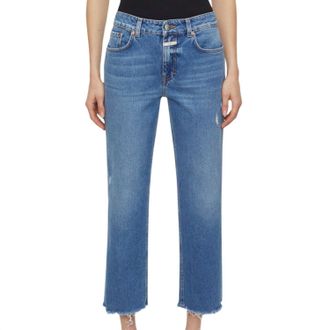 Closed Womens Milo Straight Jean In Mid Blue