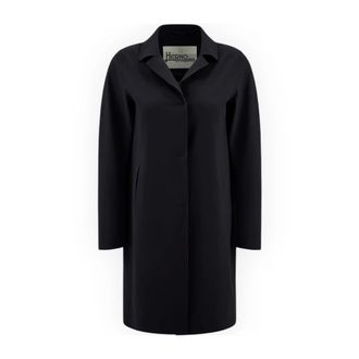 Herno Single-Breasted Coats, female, Blue, Size: XL Womens Coat