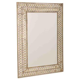 Wanderlust Deco Espejo De Metal Dorado 63x4.5x83