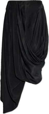 Maison Margiela Asymmetrische Rok - Dames - Midirokken - Zwart - S - Rokken