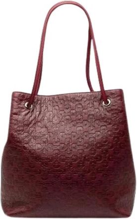 Gucci Pre-owned Gifford Tote - Dames - Vintage Shopper - Rood - ONE Size - Leer - Vintage