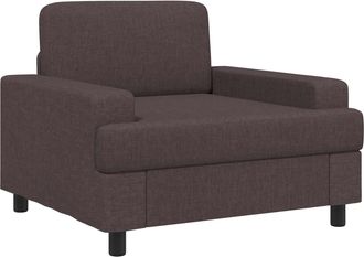 vidaXL Sill&oacute;n Marr&oacute;n Oscuro Tela Vidaxl