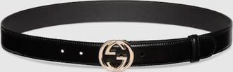 Gucci Belt With Interlocking G Buckle, Size 75