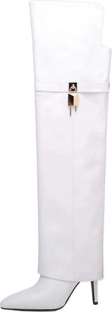 Generic Womens Cow Leather Pointed Toe High Heels Long Boots Slip-On Luxury Knee-High Boots