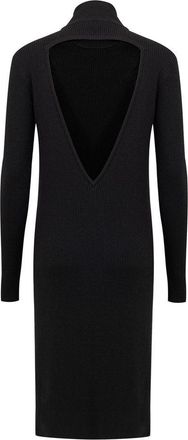 Bottega Veneta Womens Black Wool Long Dress