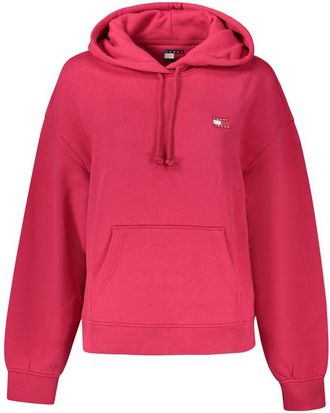 Tommy Hilfiger Womens Relaxed Fit Hoodie - Dusty Pink Cotton - Size Large