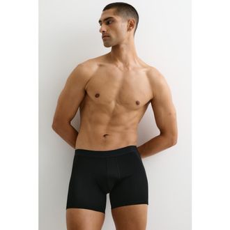 H&M 5-pack mid-length boxer briefs with lycra in Dark Gray Melange/black at Nordstrom, Size X-Large