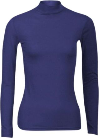 Generic Ladies Polo Roll Neck Long Sleeve Turtle Neck Plain Jumpers for Women Top 8-20 (UK, Numeric, 14, Regular, Regular, Navy Blue)