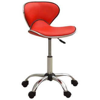 vidaXL Silla De Oficina De Cuero Sint&eacute;tico Rojo Vidaxl