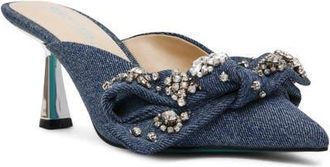 Betsey Johnson Kena Pointed Toe Mule in Denim at Nordstrom, Size 8.5