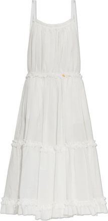 Balmain Ruffled Dress - Dames - Casual kleedjes - Wit - S - Kleedjes