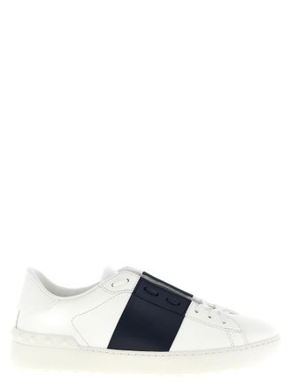 Valentino Garavani Navy Blue White Leather Sneakers