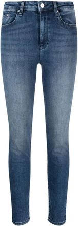 Karl Lagerfeld Blauwe Slim-Fit Straight Jeans - Dames - Skinny Jeans - Blauw - W27 - Katoen - Jeans
