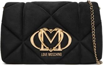 Love Moschino Tassen, Dames, Zwart, ONE Size, Su&egrave;de, Crossbody Bag