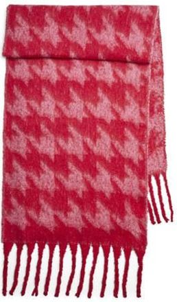 Pieces sjaal met franjes PCRONI rood