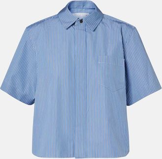 sacai Camicia in popeline di cotone a righe