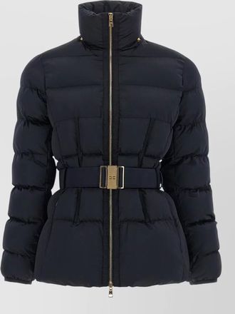 Elisabetta Franchi down quilted belted hooded coat