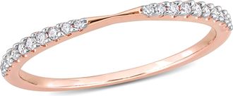 Mimi & Max 1/8ct TW Diamond Eternity Ring 14k Rose Gold